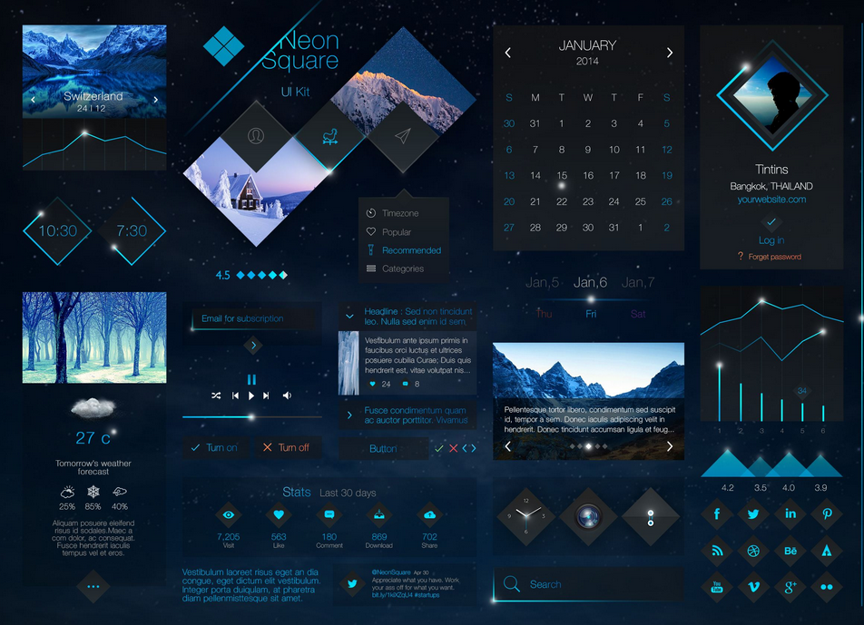 網(wǎng)站設(shè)計(jì)之UI設(shè)計(jì)中深色系背景的獨(dú)特見解