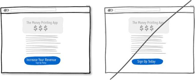 試著在頁面上使用能"帶給用戶好處的按鈕"，取代"任務(wù)導(dǎo)向的按鈕"